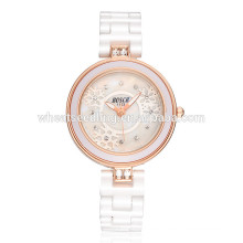 Delgado cristal muñeca especial señoras bling relojes de color blanco